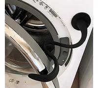 Washer Door Prop and Stopper for Front Load Washing Machine, Removable Washer Door Holder with 43mm Magnet Base, Flexible Washer Door Stopper Keep Washer Door Open to Prevent Odors - Black