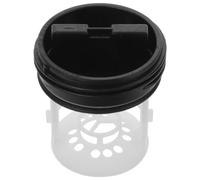 Washer Drain Seal Plug Plastic Cover with Filter Mesh for Maintenance | ABS Plastic Part, Handle Top Detail, No Screws Included, Drain Hose Interface, Home Repair