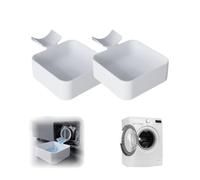 Washer Drip Pan, Leak-Proof Water Catch Tray for Front Load Washing Machine, Easy Install Under Drain Filter, Prevent Floor Spills & Damage, Ideal for Basement Apartment Garage Mobile Home (2Pcs)
