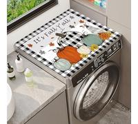 Washer Dryer Liner Cover Black White Marble Flower Pumpkin Patterned Non-Scratch Anti-Slip Washer Or Dryer Top Mat Home Kitchen Laundry Room Appliances Top Dust-Proof Covers (Color 3,60 x60 cm)