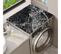 Washer Dryer Liner Cover Black White Marble Flower Pumpkin Patterned Non-Scratch Anti-Slip Washer Or Dryer Top Mat Home Kitchen Laundry Room Appliances Top Dust-Proof Covers (Color 6,60 x50 cm)