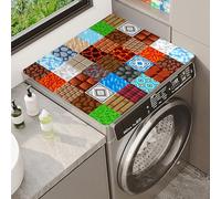 Washer Dryer Liner Cover Black White Marble Flower Pumpkin Patterned Non-Scratch Anti-Slip Washer Or Dryer Top Mat Home Kitchen Laundry Room Appliances Top Dust-Proof Covers (Color 1,50 x50 cm)