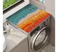 Washer Dryer Liner Cover Starry Night Bohemian Mandala Leopard Pattern Non-Scratch Anti-Slip Washer Or Dryer Top Mat Home Kitchen Laundry Room Appliances Top Dust-Proof Covers (Color 3,60 x50 cm)