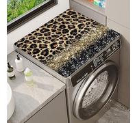 Washer Dryer Liner Cover Starry Night Bohemian Mandala Leopard Pattern Non-Scratch Anti-Slip Washer Or Dryer Top Mat Home Kitchen Laundry Room Appliances Top Dust-Proof Covers (Color 8,60 x60 cm)