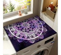 Washer Dryer Protective Mats Bohemia Mandala Tie-Dye Starry Night Washing Machine Top Protector Mat Non-Slip Anti-Scratch Absorbent Quick Dry Washing Machine Cover Fridge Cover (Color 3,40x50cm)