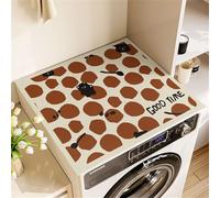 Washer Dryer Top Protector Cartoon Puppy Love Print Washer Dryer Top Mat Cover Quick Dry Silicone Mat Anti Slip Dust Proof Washing Machine Mat For Laundry Room And Home (Color 2,60x60cm)