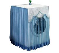 Washer Dustproof Cover Fully Automatic Washing Machine Cover Tassel Pendant with Lace Embroidery Sunscreen of Drum(Style-A3)