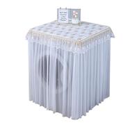Washer Dustproof Cover Washing Machine Covers Embroidery Lining Lace All-Inclusive Drum Cover(Color8,55x57x92CM)