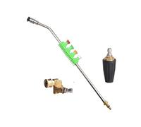 Washer Lance Extension Wand High Pressure Washing Machine Wand Extension with Adapter Car Jet Nozzle 5 Spray with and Aluminum Lotus(F)