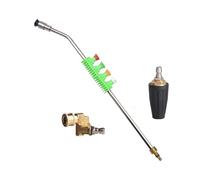 Washer Lance Extension Wand High Pressure Washing Machine Wand Extension with Adapter Car Jet Nozzle 5 Spray with and Aluminum Lotus(E)