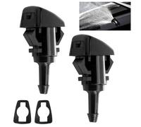 Washer Nozzles Compatible with Dodge Jeep Chrysler RAM, 4PCS Windshield Spray Nozzle Replacements 5116079AA 5303833AA, Front Windshield Washer Jet Kit for Clear Vision