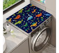 Washer Or Dryer Covers Protector Mat Rainbow Horse Flower Animal Theme Design Washing Machine Top Cover Multi-functional Silicone Mat Non-slip Suitable For Fridge Oven Kitchen (Color 7,40x50cm)