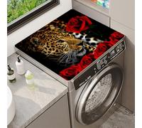 Washer Or Dryer Covers Protector Mat Rainbow Horse Flower Animal Theme Design Washing Machine Top Cover Multi-functional Silicone Mat Non-slip Suitable For Fridge Oven Kitchen (Color 1,60x60cm)