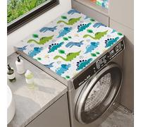 Washer Or Dryer Covers Protector Mat Rainbow Horse Flower Animal Theme Design Washing Machine Top Cover Multi-functional Silicone Mat Non-slip Suitable For Fridge Oven Kitchen (Color 6,50x50cm)