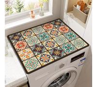 Washer Or Dryer Top Protector Anti-Slip Mat Silicone Rubber Washer Dryer Top Covers Washing Machine Cover Dryer Mat For Laundry Kitchen Home Under Sink Mats Pad Pet Carpet (Color 2,50x50cm)