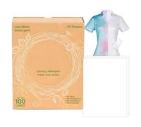 Washer Sheets Detergent | 50 Count Gentle Stain Removers | Quick-Dissolving Laundry Detergent Tablets - for Fresh Linen Sensitive Skin Travel College Dorm Apartment Business Trip Camping Vacation