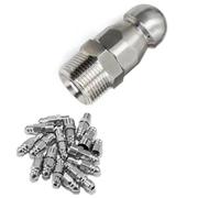 Washer Spray Nozzle Tips,Sewer Jet Nozzles Kit Stainless Steel 1 Front Hole with 3 Or 6 Back Holes Multiple Pack Sizes(1 Hole in Front/3 Holes in Back M22mm*15mm,2pcs)