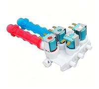 Washer Water Inlet Assembly 134637810, 120V Replacement Part with Four Solenoid Coils, Paired Threaded Inlets for Laundry Repair Service
