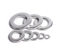 Washers 1/20/50/100pcs Large Flat Gasket Sliver Washer Stainless Steel Big Metal Rings Plain M1.6/M2/M2.5/M3/M4/M5/M6/M8/M10/M12/M14-M24 Fastener(M4x12x1.2(20pcs))