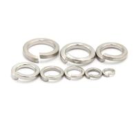 Washers 10/50/ 100pcs Spring Split Lock Washer Elastic Gasket M1.6 M2 .5 M3 M4 M5 M6 M8 M10 M12 M16 M24 M27 M30 A2 Stainless Steel(M5,50pcs)