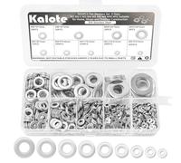 Washers, 1055PCS 304 Stainless Steel Flat Washer for Screws Bolts Kit - M2 M2.5 M3 M4 M5 M6 M8 M10 M12 Sizes Metric Washer Assortment for Automotive, Marine, HVAC & Industrial Applications