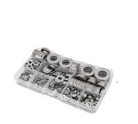 Washers 1080/180PCS Stainless Steel Washer Assortment Kits M2-M16 Metal Flat Plain Gaskets Rings for Screws Bolts Home Fasteners(1080Pcs with box)