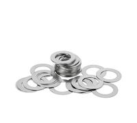 Washers 20pcs/lot Sliver Washer Stainless Steel Flat Thin Gasket M3 M4 M5 M6 M8 M10 M12 M14 Adjusting Shim Plain Rings 0.1mm .2mm .3mm Fastener(Thickness 0.3mm,M6x10)