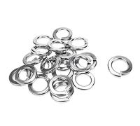 Washers 20pcs Sliver Washer Stainless Steel Flat Spring Lock Mechanical Properties M12-M20 Fastener(20PCS M16)