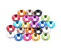 washers,Aluminum Washer, 10pcs Flat Washer M2 M2.5 M3 M4 M5 M6 Colourful Anodized Aluminum Alloy Washer For Countersunk Head Bolt Washers Gasket(Red,M6)