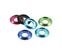 washers,Aluminum Washer, M2 M2.5 M3 M4 M5 M6 M8 Colourful Aluminum Cup Head Alloy Thin Half Round Pan Head Washer Screw Al Metal 5pcs(Green,5PCS-M3)