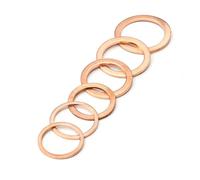 Washers Copper Washers Copper washers,Brass, 50pcs Solid Washer Set Shim Flat Ring Gasket Rings Seal Plain Spacer Washers Fastener