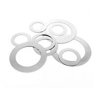Washers for Screws,10/50pcs M2 M3 M4 M5 M6 to M40 304 Stainless Steel Adjusting Ultrathin Precision Shim Gasket Ultra Thin Flat Wafer Washer(M5x7xThick 50pcs 0.1mm thick)