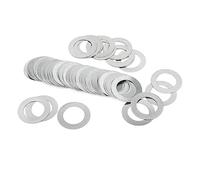 Washers for Screws,50Pcs DIN988 304 Stainless Steel Ultra Thin Flat Washer M5 M6 M7 M8 Adjusting Ultrathin Shim Plain Gasket 0.1/0.2/0.3mm(M6x12x0.1)