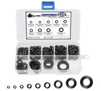 Washers for Screws, 520 PCS Stainless Steel Washer, 9 Sizes Black Washers for Bolts M2 M2.5 M3 M4 M5 M6 M8 M10 M12, Penny Washer for Repair