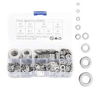 Washers for Screws, 910PCS Stainless Steel Washers for Bolts Assorted with M2 M2.5 M3 M4 M5 M6 M8 M10 M12, Metal Penny Flat Washers Set for DIY, Home Repair