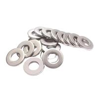 Washers M1.6/ M2/ M2.5/ M3/ M4/ M5/ M6/ M8-M22 Large Flat Washer 304 Stainless Steel Big Metal Gasket Plain Washers(M5x10x0.8 x50pcs)