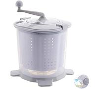 Washers Mini Manual Washing Machine Small Desktop With Handle And Detachable Water Basket, Fast Dehydration Portable, For Family Outdoor Camping,White