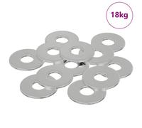 vidaXL Washers 33962 Pieces Silver Iron, Application Part, Functional Washer, Modern Hardware Accessory, DIY Accessories, Component, Support for Building