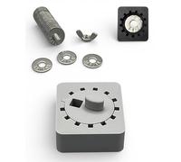 Washers Stamping Punch Crypto Seed Phrase Metal Wallet Backup BTC Bitcoin Storage Steel Wallet Cryptocurrency Hardware Cold Wallet Punch Numbers (Grey)