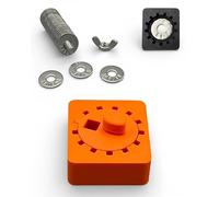 Washers Stamping Punch Crypto Seed Phrase Metal Wallet Backup BTC Bitcoin Storage Steel Wallet Cryptocurrency Hardware Cold Wallet Punch Numbers (Orange)