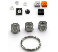 Washers Stamping Punching Crypto Seed Phrase Metal Wallet Backup BTC Bitcoin Storage Steel Wallet Cryptocurrency Hardware Cold Wallet Strike Numbers (30 x U Disk + Ring)