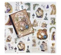 Washi Stickers for Scrapbook Supplies,18 Pages Vintage Princesses Scrapbook Sticker Books for Adults, Scrapbooking, Journaling Supplies, Water Bottles, Laptops(Legend)