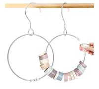 Washi Tape Organizer, Stainless Steel Ring, Portable Tape Holder, D Shaped Ring Storage, Hangable Tape Organizer, Easy Organizing Solution, Craft Tape Storage, Tape Organization Holder