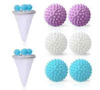Washing Ball for Washing Machine, 8 PCS Anti Tangle Laundry Balls Reusable Soft Dryer Ball Hedgehog Shaped Tumble Dryer Balls Hair Remover for Home Clothes Cleaning