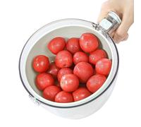 Washing Basket - Rotating Drain Bowl with Handle, Multifunctional Strainer and Strainer | for Cooking in the Kitchen, Preparing Salad, Cleaning and Berries Under Tap or