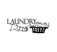 Washing Clothes Makes Me Upset Laundry Room Laundry Room Funny Family Love Quotes Cloth Wall Decals Paster Paper 25x74.9cm Multi Color Selection Black