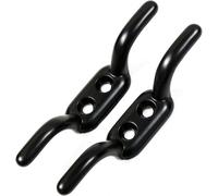 Washing Line Cord Cleat Hooks - Heavy Duty Metal Trailer Rope Tiebacks Pulley