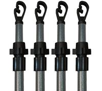 Washing Line Prop - 2.4M Laundry Support Pole - Telescopic Extending Clothing Line Pole, Indoor and Outdoor Clothes Line Prop, Idea for Indoor, Outdoor, Home, Garden (Black, 4 x 8ft)