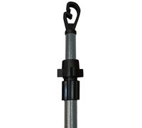 Washing Line Prop - 2.4M Laundry Support Pole - Telescopic Extending Clothing Line Pole, Indoor and Outdoor Clothes Line Prop, Idea for Indoor, Outdoor, Home, Garden (Black, 1 x 8ft)