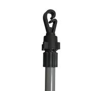 Washing Line Prop - 2.4M Laundry Support Pole - Telescopic Extending Clothing Line Pole, Indoor and Outdoor Clothes Line Prop, Idea for Indoor, Outdoor, Home, Garden (Grey, 1 x 8ft)